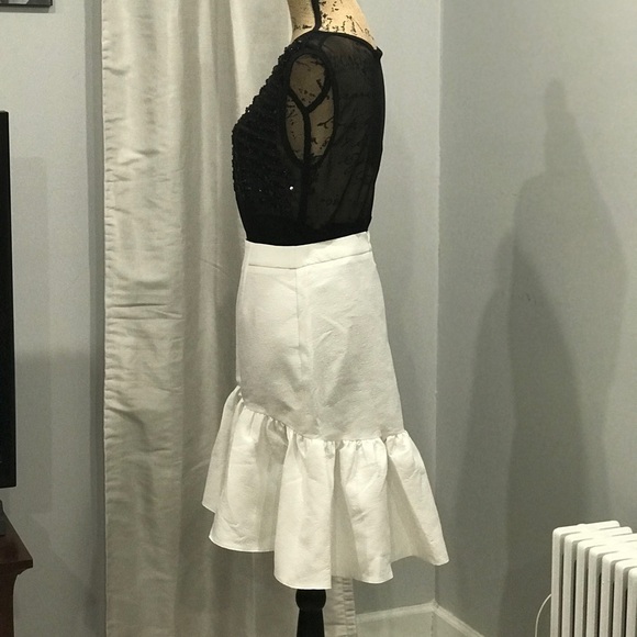 ASOS white high low skirt size 6 NWT - Picture 3 of 16